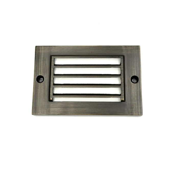 STBP07 Rein Brass Louv Mini Integrated 2700K Warm White Integrated LED Deck Light Low Voltage Outdoor Lighting