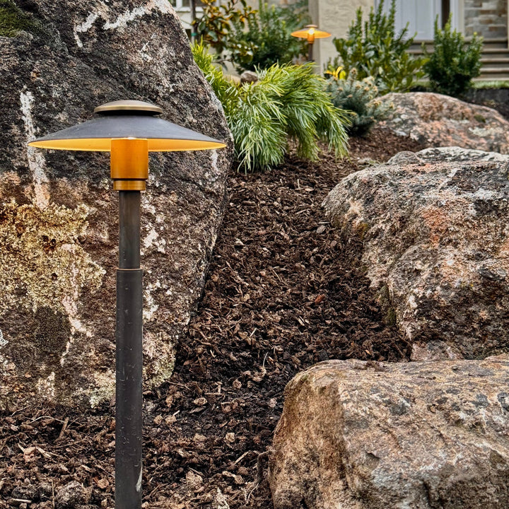 BPLP11 Stelvio SH BAB Brass Path Light Low Voltage Outdoor Lighting