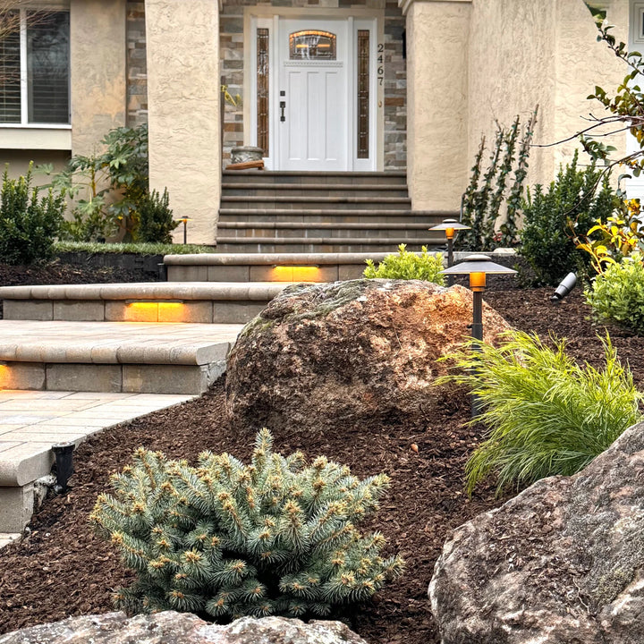 BPLP11 Stelvio SH BAB Brass Path Light Low Voltage Outdoor Lighting