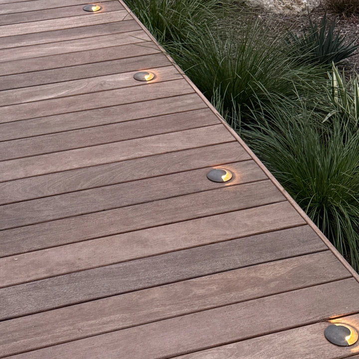 UNBP04 Stel-Path Antique Brass In-Ground Well Light Low Voltage Outdoor Lighting