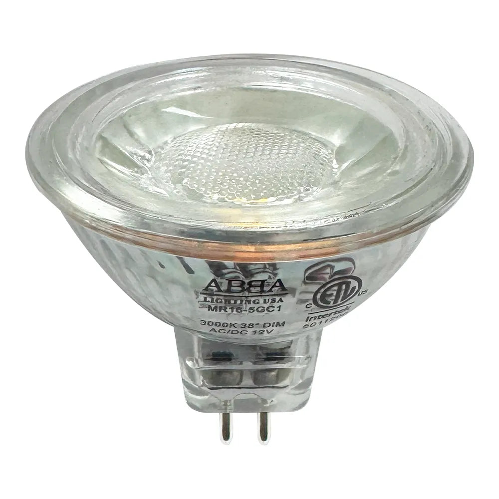 Outdoor Landscape Lighting LED 12V Low Voltage MR16 5W 12V Low Voltage LED Glass GU5.3 Light Bulb | Landscape Lighting Accessory