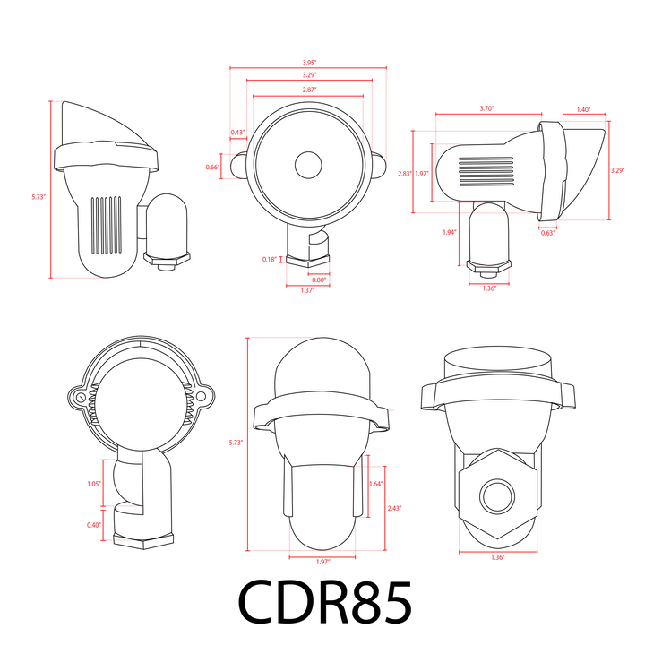 CDR85 Cast Aluminum Color Changing Spot Light | 9W Integrated RGB Low Voltage Landscape Light