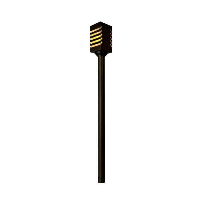 PLB24 Cast Brass Path and Area Light LED Low Voltage Pathway Outdoor Lighting Landscape Fixture