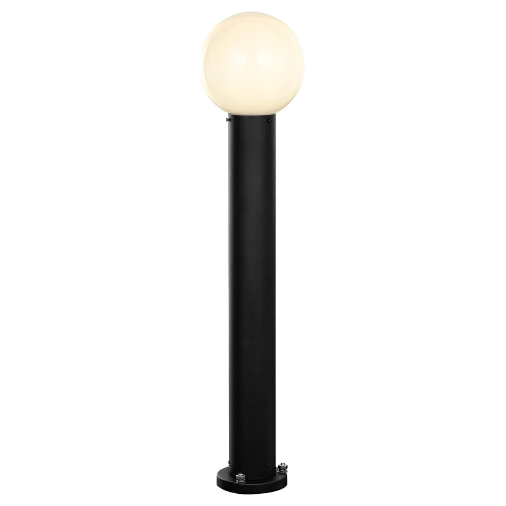 Outdoor Landscape Lighting LED 12V Low Voltage CPLA16 120V Line Voltage E26 Socket 60W Modern Outside Bollard Light with Opal Glass Globe