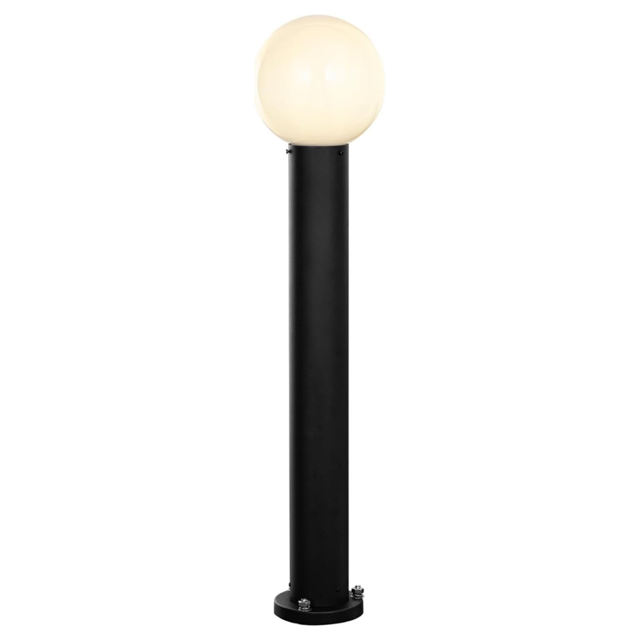 Outdoor Landscape Lighting LED 12V Low Voltage CPLA16 120V Line Voltage E26 Socket 60W Modern Outside Bollard Light with Opal Glass Globe