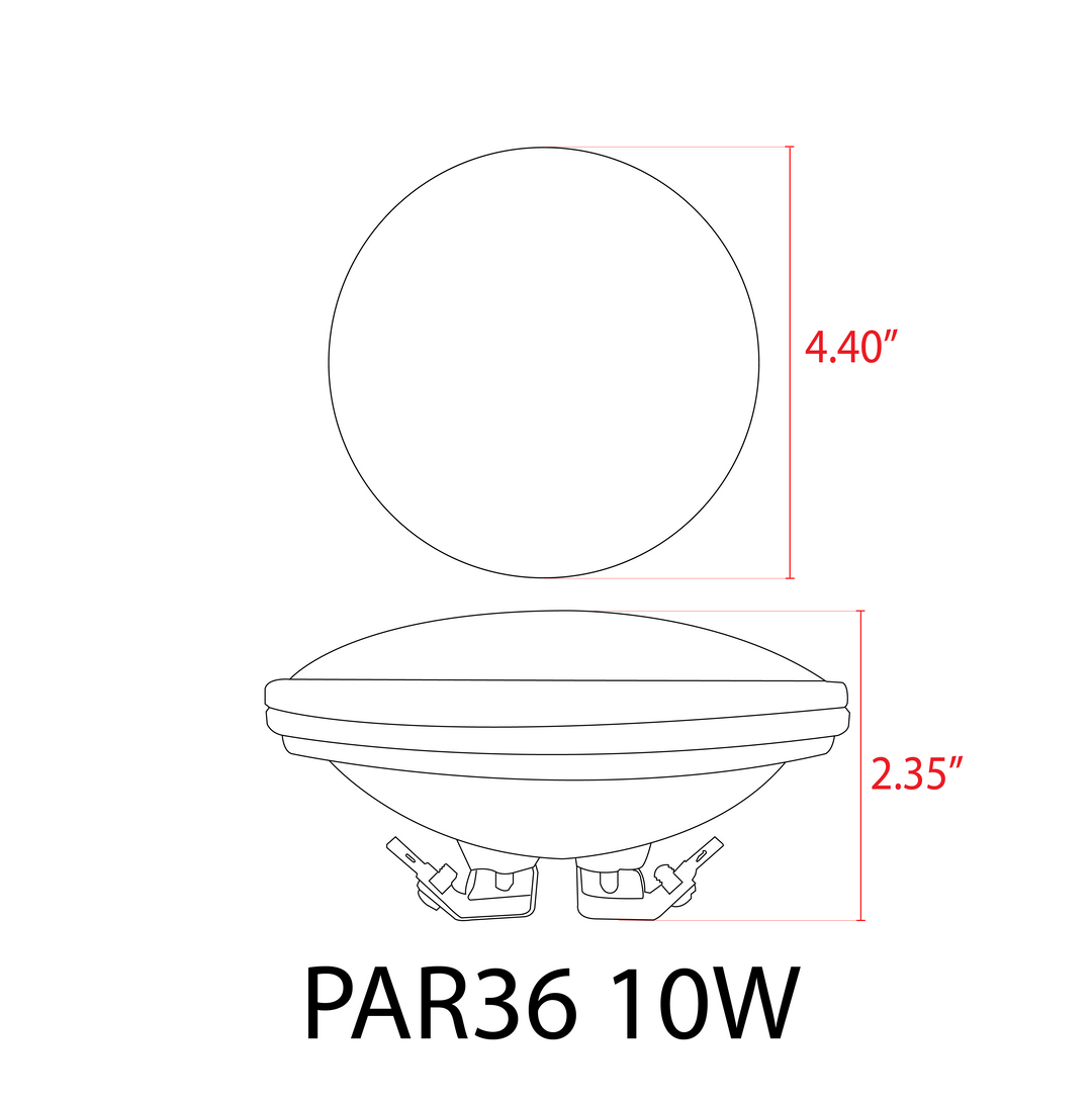 Outdoor Landscape Lighting LED 12V Low Voltage PAR36 10W 850LM 12V Low Voltage LED 160° Glass G53 Light Bulb | Landscape Lighting Accessory