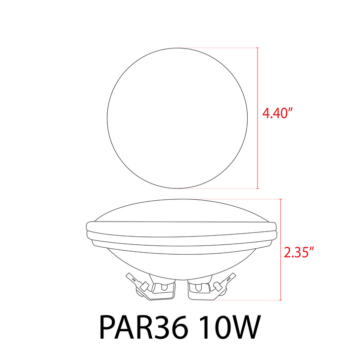 Outdoor Landscape Lighting LED 12V Low Voltage PAR36 10W 850LM 12V Low Voltage LED 160° Glass G53 Light Bulb | Landscape Lighting Accessory