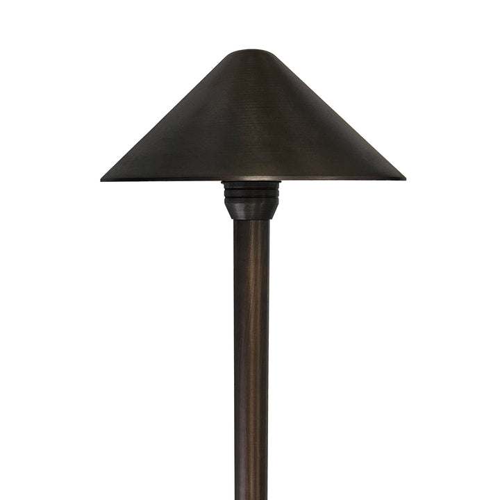 PL81B with G4 3W 2700K 4x/8x/12x Package Solid Brass Mushroom Hat Path Light - Light Bronze Finish Low Voltage Landscape Lighting