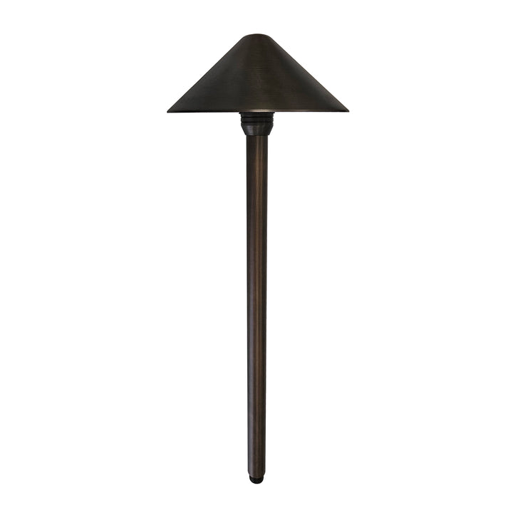 PL81B with G4 3W 2700K 4x/8x/12x Package Solid Brass Mushroom Hat Path Light - Light Bronze Finish Low Voltage Landscape Lighting