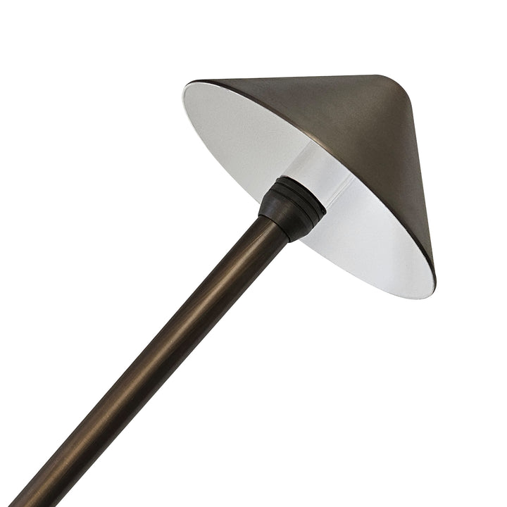 PL81B with G4 3W 2700K 4x/8x/12x Package Solid Brass Mushroom Hat Path Light - Light Bronze Finish Low Voltage Landscape Lighting