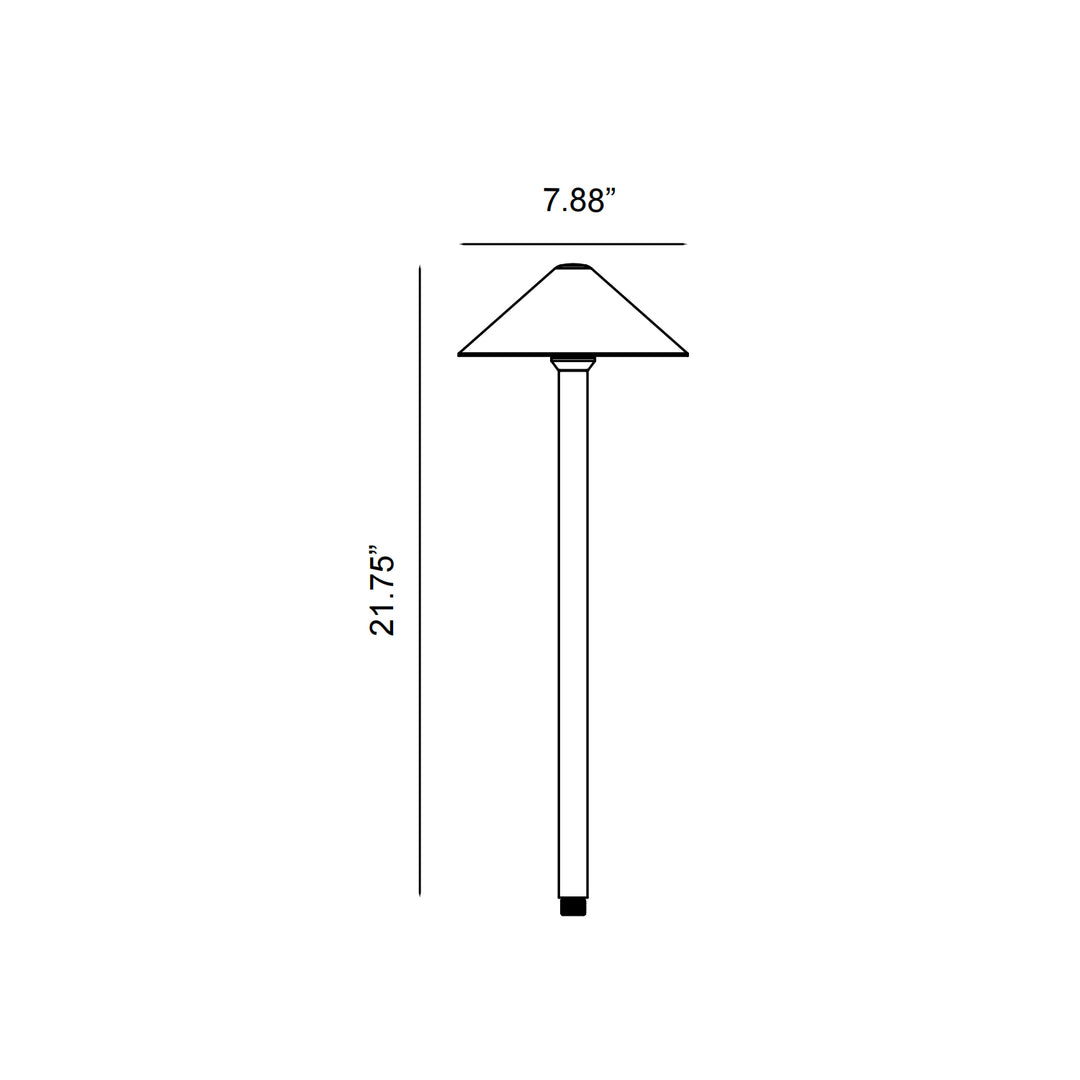 PL81B with G4 3W 2700K 4x/8x/12x Package Solid Brass Mushroom Hat Path Light - Light Bronze Finish Low Voltage Landscape Lighting