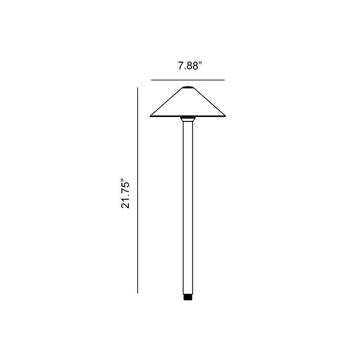 PL81B with G4 3W 2700K 4x/8x/12x Package Solid Brass Mushroom Hat Path Light - Light Bronze Finish Low Voltage Landscape Lighting