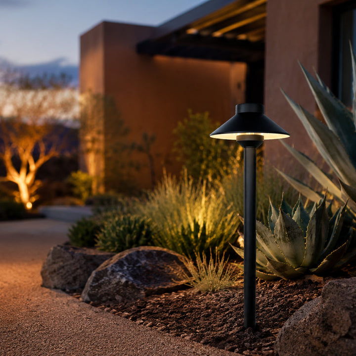 Outdoor Landscape Lighting LED 12V Low Voltage PLB02 Frosted Lens Cast Brass Path Light | 12V Low Voltage Landscape Light Lamp Ready G4 Socket