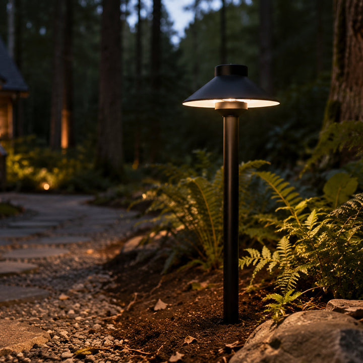 Outdoor Landscape Lighting LED 12V Low Voltage PLB02 Frosted Lens Cast Brass Path Light | 12V Low Voltage Landscape Light Lamp Ready G4 Socket