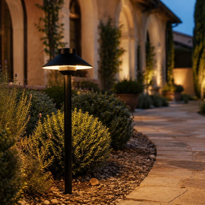 Outdoor Landscape Lighting LED 12V Low Voltage PLB02 Frosted Lens Cast Brass Path Light | 12V Low Voltage Landscape Light Lamp Ready G4 Socket