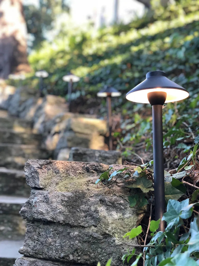 Outdoor Landscape Lighting LED 12V Low Voltage PLB02 Clear Lens Cast Brass Path Light | 12V Low Voltage Landscape Light Lamp Ready G4 Socket