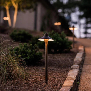 Outdoor Landscape Lighting LED 12V Low Voltage PLB03 Cast Brass Path Light | 12V Low Voltage Landscape Light Lamp Ready G4 Socket