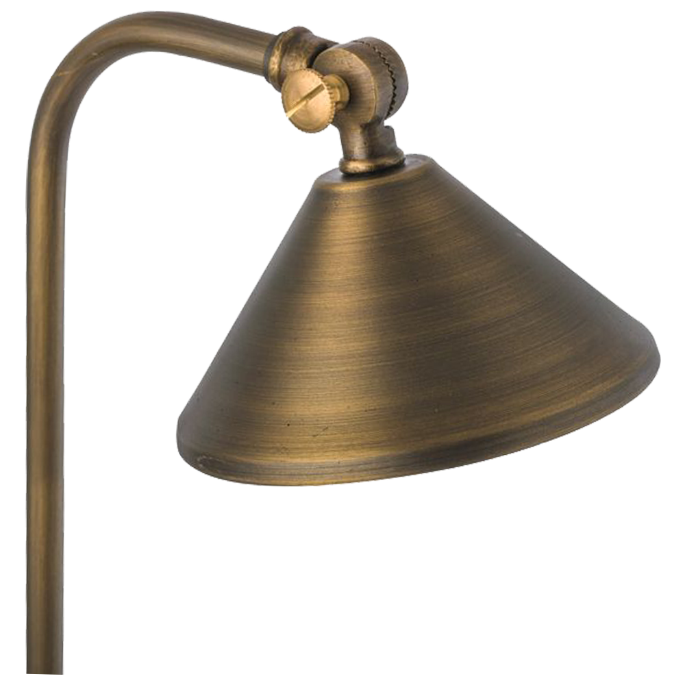 PLB05 Cast Brass Path Light | Lamp Ready Low Voltage Landscape Light