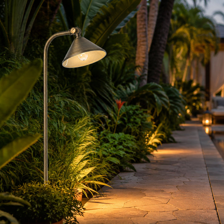 Outdoor Landscape Lighting LED 12V Low Voltage PLB05 Cast Brass Path Light | 12V Low Voltage Landscape Light Lamp Ready G4 Socket