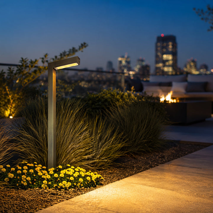 PLB07 Cast Brass Path Light | 3W 3000K Warm White Integrated LED 12V Low Voltage Landscape Light