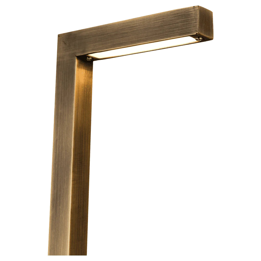 PLB10 Cast Brass Path Light | Lamp Ready 12V Low Voltage Landscape Light