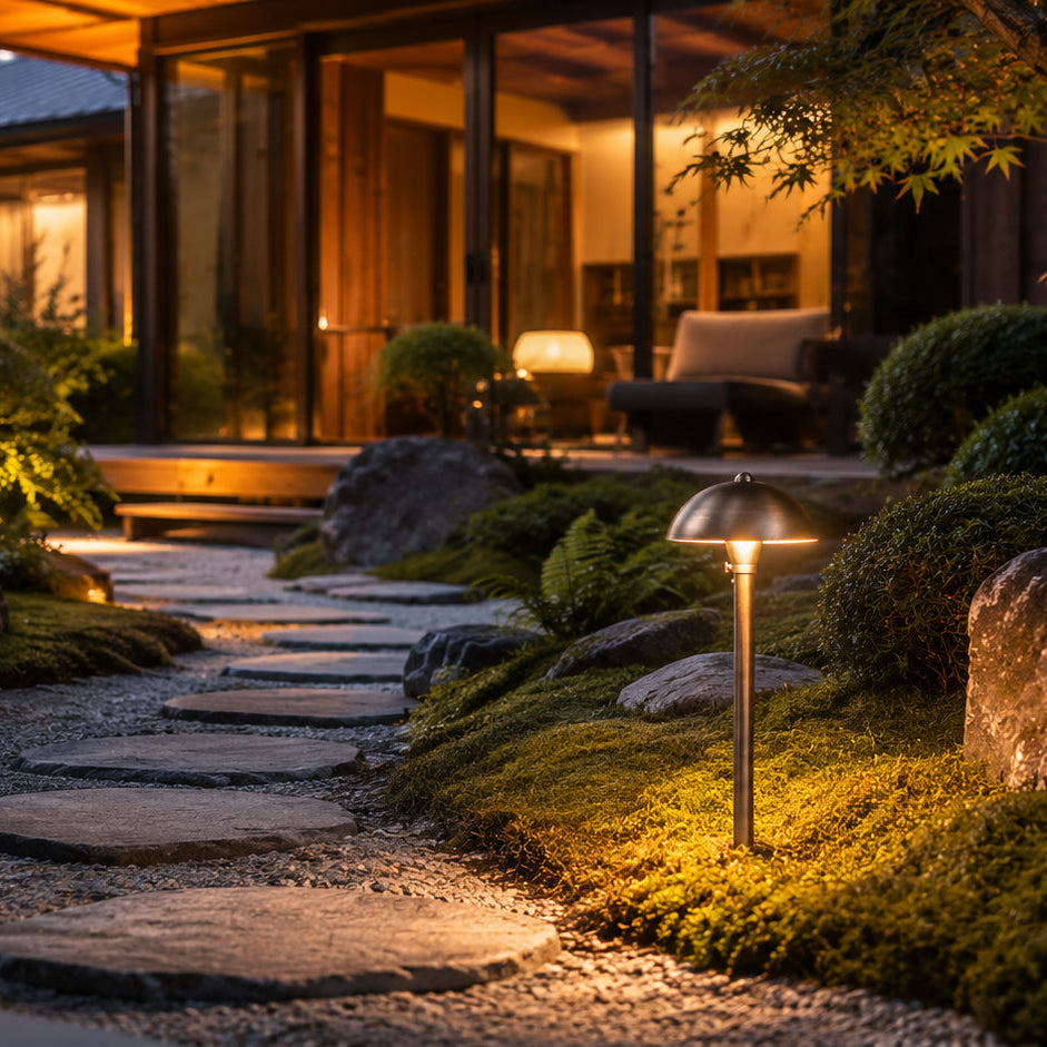PLB08 Cast Brass Path Light | 12V Low Voltage Landscape Light Lamp Ready G4 Socket