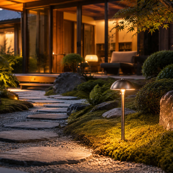 PLB08 Cast Brass Path Light | 12V Low Voltage Landscape Light Lamp Ready G4 Socket