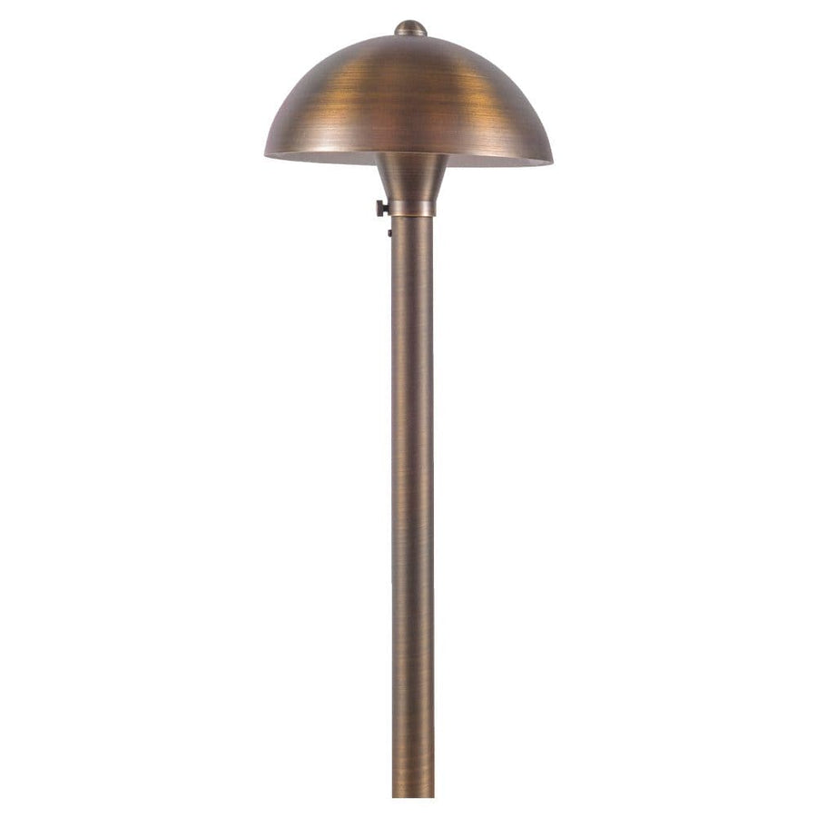 PLB08 Cast Brass Path Light | Lamp Ready Low Voltage Landscape Light - Sun Bright Lighting