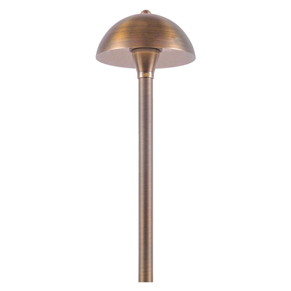 PLB08 Cast Brass Path Light | Lamp Ready Low Voltage Landscape Light - Sun Bright Lighting