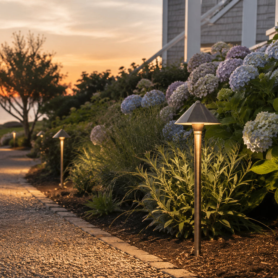 PLB11 Cast Brass Path Light | 12V Low Voltage Landscape Light Lamp Ready G4 Socket