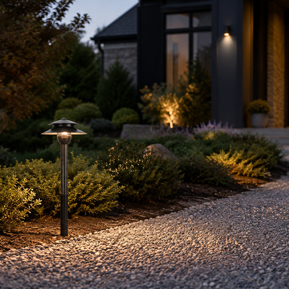 PLB13 Cast Brass Path Light | 12V Low Voltage Landscape Light Lamp Ready G4 Socket