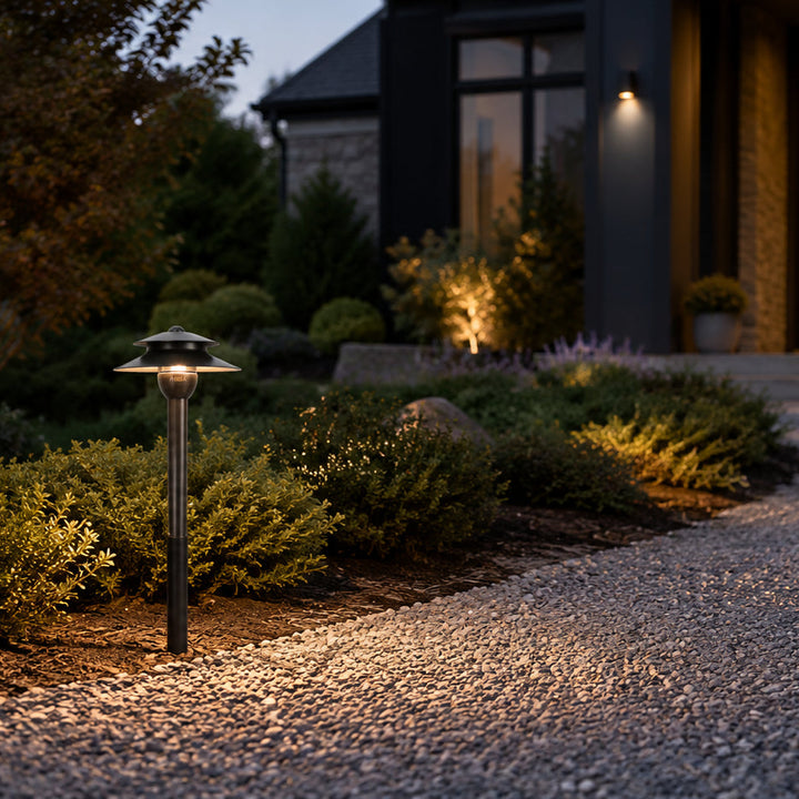 PLB13 Cast Brass Path Light | 12V Low Voltage Landscape Light Lamp Ready G4 Socket