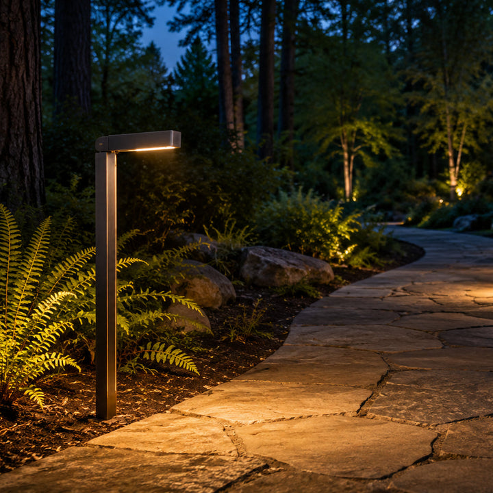 PLB14 Cast Brass Path Light | 3W 3000K Warm White Integrated LED 12V Low Voltage Landscape Light