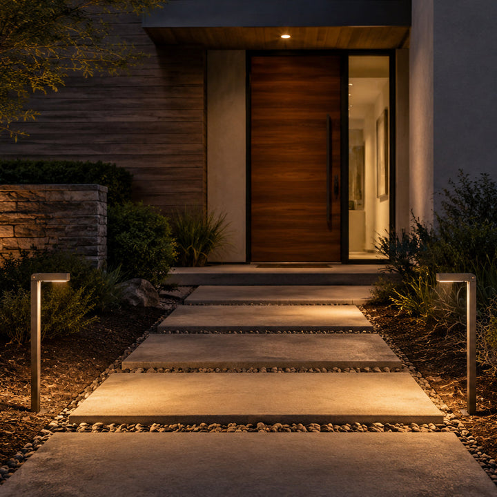 PLB14 Cast Brass Path Light | 3W 3000K Warm White Integrated LED 12V Low Voltage Landscape Light