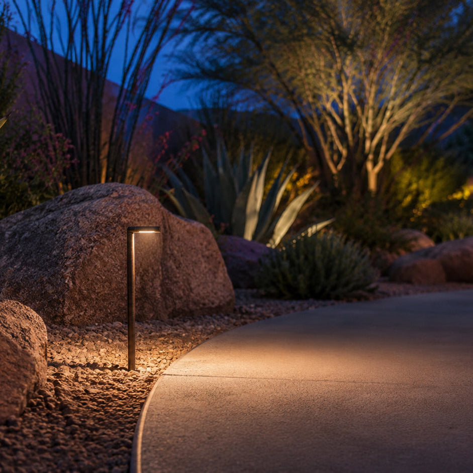 PLB16 Cast Brass Path Light | Lamp Ready 12V Low Voltage Landscape Light Lamp Ready G4 Socket