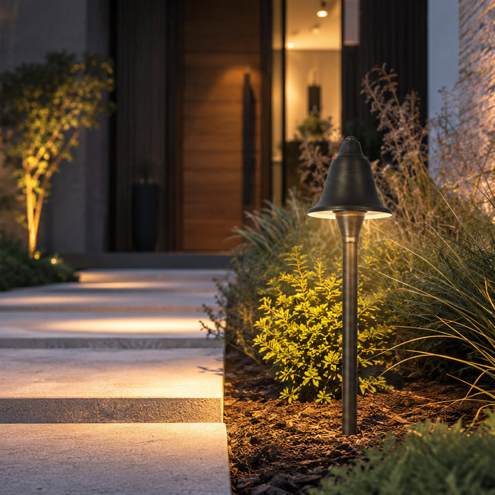 PLB17 Cast Brass LED Bell Shaped Lamp Ready 12V Low Voltage Pathway Outdoor Landscape Lighting Fixture Lamp Ready G4 Socket