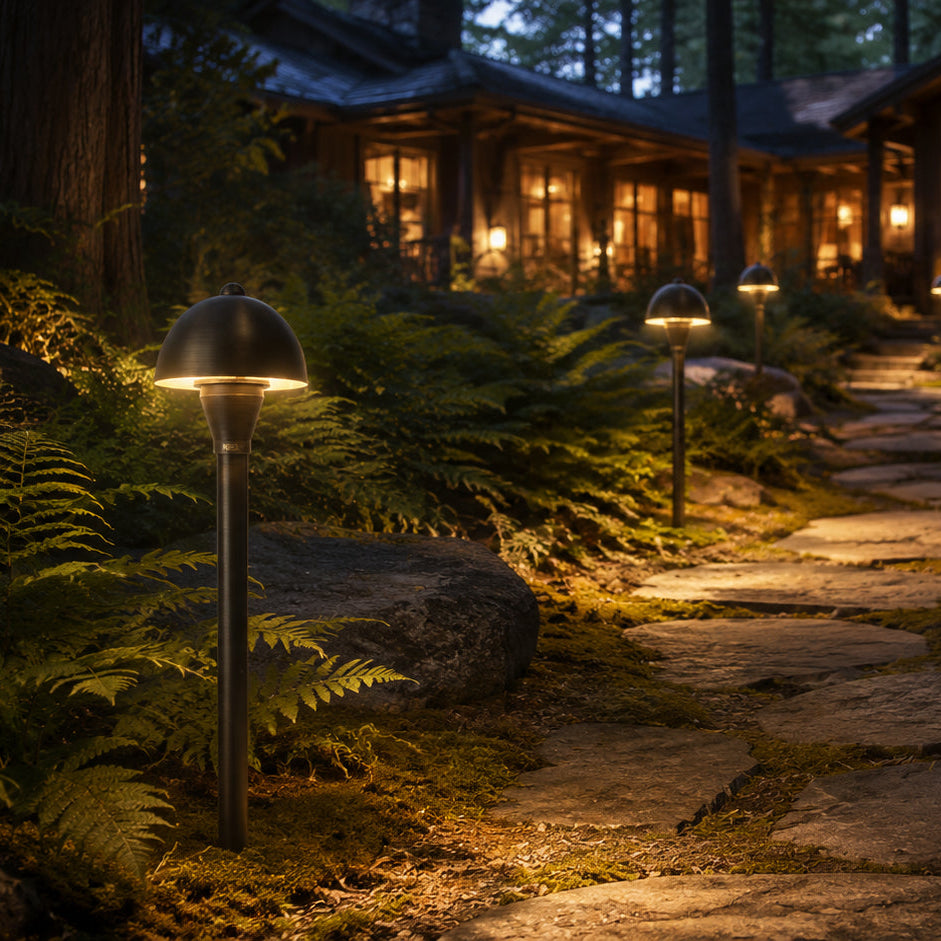 PLB18 Cast Brass LED Mini Globe Lamp Ready 12V Low Voltage Pathway Outdoor Landscape Lighting Fixture Lamp Ready G4 Socket