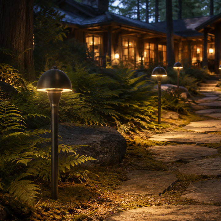 PLB18 Cast Brass LED Mini Globe Lamp Ready 12V Low Voltage Pathway Outdoor Landscape Lighting Fixture Lamp Ready G4 Socket