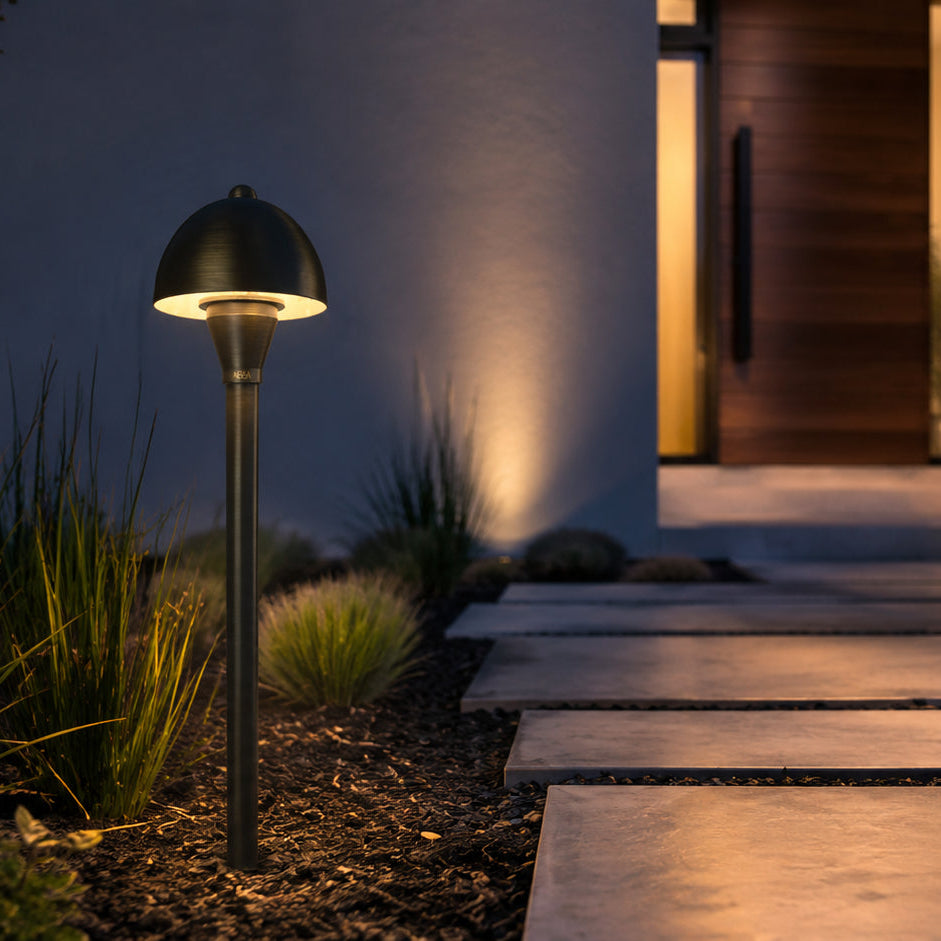 PLB18 Cast Brass LED Mini Globe Lamp Ready 12V Low Voltage Pathway Outdoor Landscape Lighting Fixture Lamp Ready G4 Socket