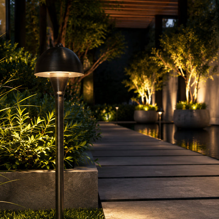 PLB18 Cast Brass LED Mini Globe Lamp Ready 12V Low Voltage Pathway Outdoor Landscape Lighting Fixture Lamp Ready G4 Socket