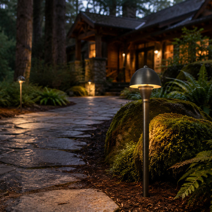 PLB18 Cast Brass LED Mini Globe Lamp Ready 12V Low Voltage Pathway Outdoor Landscape Lighting Fixture Lamp Ready G4 Socket