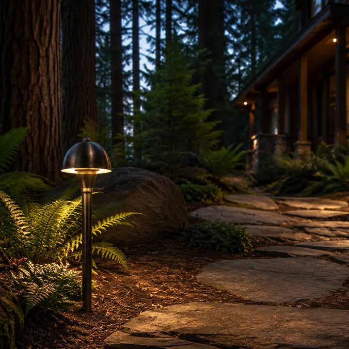 PLB18 Cast Brass LED Mini Globe Lamp Ready 12V Low Voltage Pathway Outdoor Landscape Lighting Fixture Lamp Ready G4 Socket