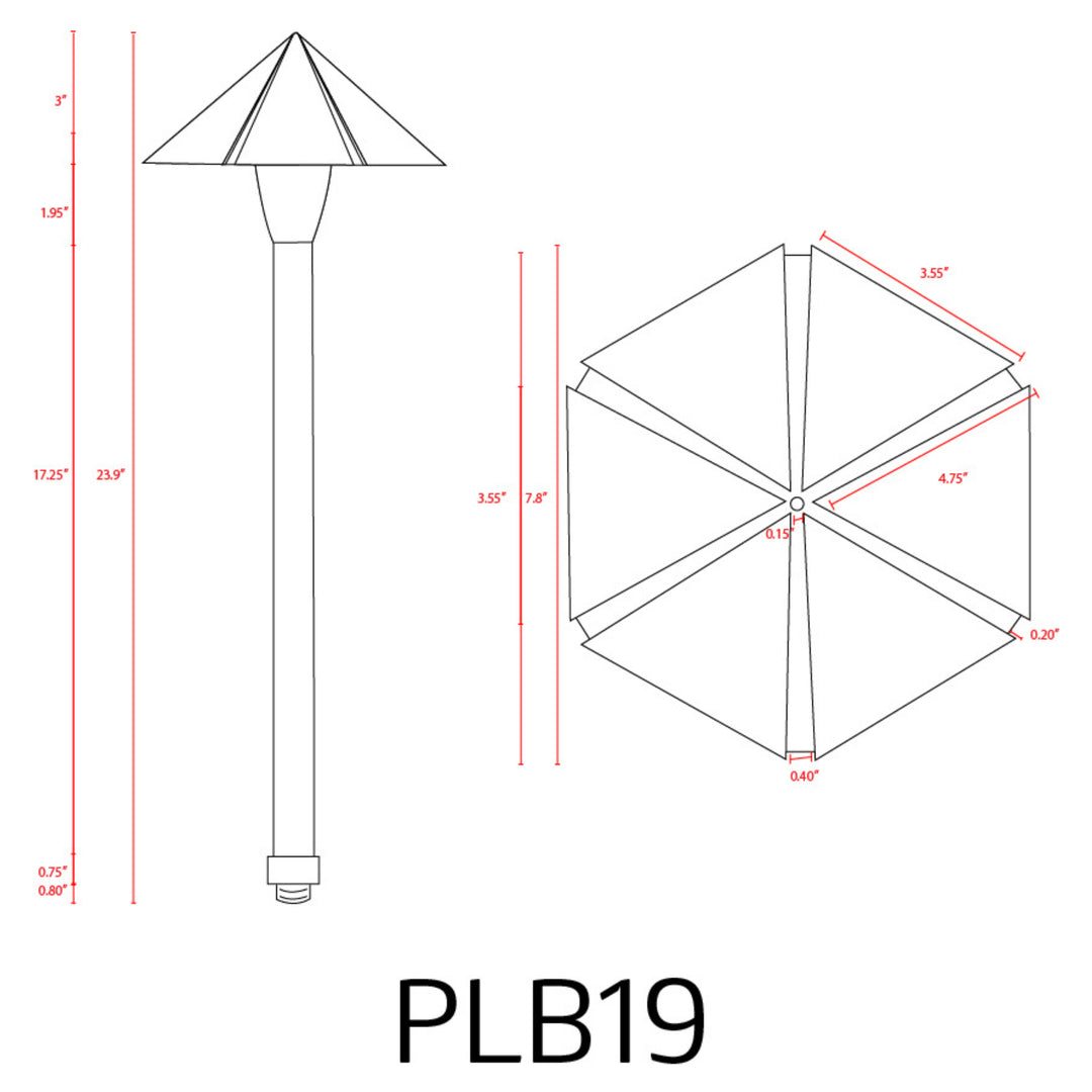 PLB19 Brass LED Low Voltage Pathway Outdoor Lighting Landscape Fixture