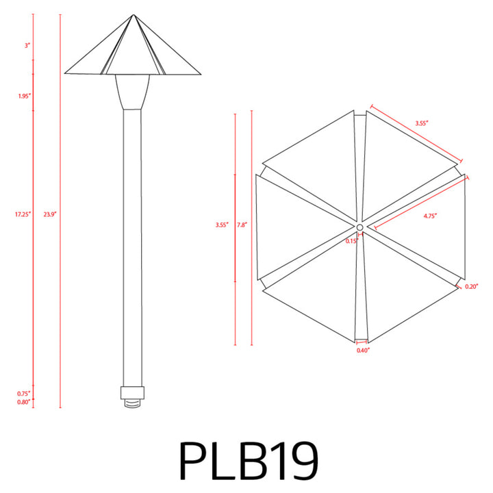 PLB19 Brass LED Low Voltage Pathway Outdoor Lighting Landscape Fixture