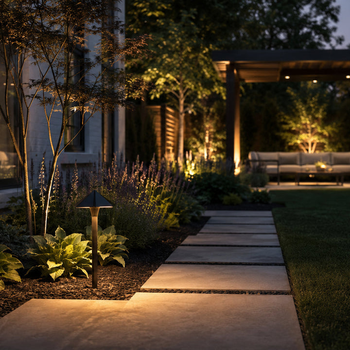 PLB19 Brass LED 12V Low Voltage Pathway Outdoor Lighting Landscape Fixture Lamp Ready G4 Socket