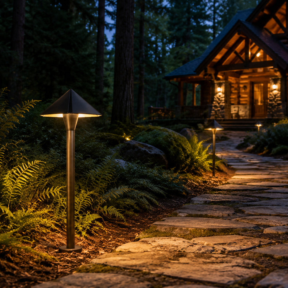 PLB19 Brass LED 12V Low Voltage Pathway Outdoor Lighting Landscape Fixture Lamp Ready G4 Socket