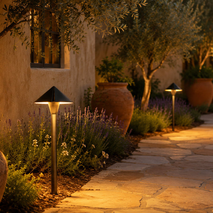 PLB19 Brass LED 12V Low Voltage Pathway Outdoor Lighting Landscape Fixture Lamp Ready G4 Socket