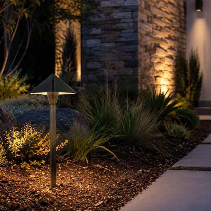 PLB19 Brass LED 12V Low Voltage Pathway Outdoor Lighting Landscape Fixture Lamp Ready G4 Socket
