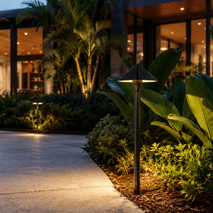 PLB19 Brass LED 12V Low Voltage Pathway Outdoor Lighting Landscape Fixture Lamp Ready G4 Socket