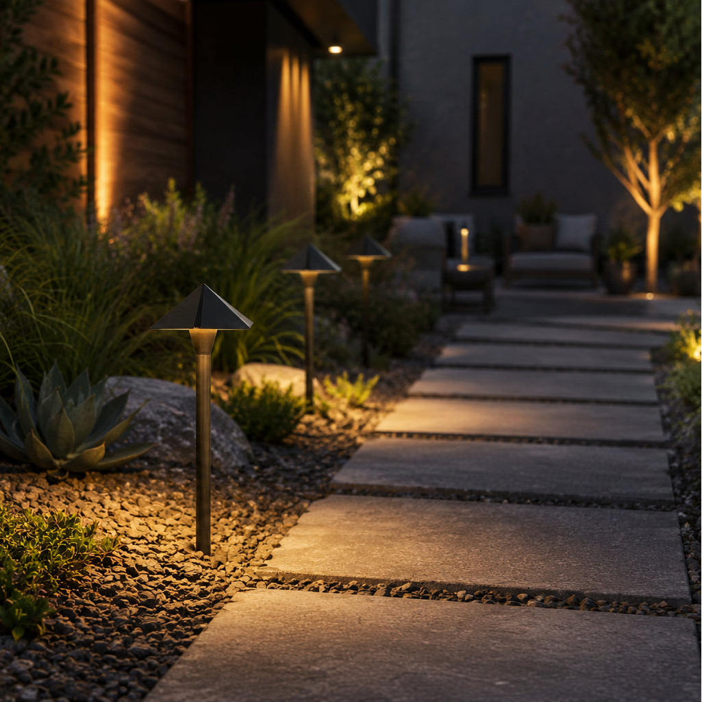 PLB19 Brass LED 12V Low Voltage Pathway Outdoor Lighting Landscape Fixture Lamp Ready G4 Socket